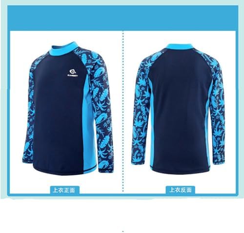 Boys Swimming Costume Rash Guard Swimsuits Set 3 Piece Long Sleeve Swim Shirts Quick Dry Bathing Suits With Trunks