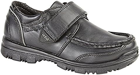 Boys U.S.Brass Black Ted Touch Fasten Casual Shoes