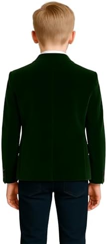 Boys Velvet Slim Fit Blazer Formal Wedding Dinner Birthday Winter Jacket
