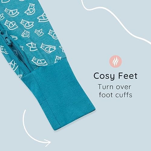 Bramble & Bear 2-Pack Toddler & Baby Sleepsuits For Boys & Girls Organic Cotton Super Soft Baby Sleepwear Full Zip Sleepsuits With Easy Accessibility Stretch Fit And Footless