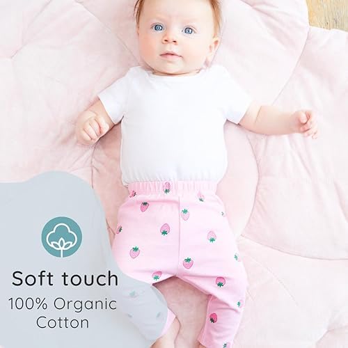 Bramble & Bear (3-Pack) Soft Leggings For Babies & Toddlers - Gentle Unisex Baby Leggings For 0-3 Years - Organic Cotton With Elastic Waist - Cosy Cute Comfortable