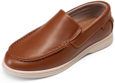 Bruno Marc Boys Slip-On Loafers for Toddler to Big Kids Easy On Off Dress Shoes with Cushioned Insole Anti-Slip TPR Sole School Playdates Casual Comfort