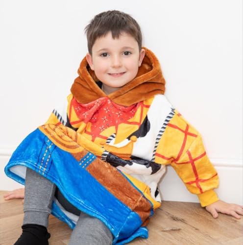 Buzz Lightyear Or Woody Toy Story Deluxe Oodie/Oversized Blanket Hoodie Poncho 2-7yrs