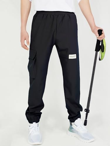 CAMLAKEE Kids Waterproof Trousers Boys Softshell Outdoor Trekking Cargo Joggers Pants