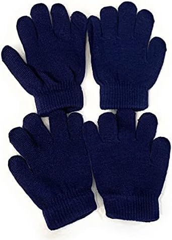 Caprilite 2 Pairs of Kids Children's Magic Primary School Gloves Winter Warm Stretchy Glove UK
