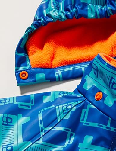 CareTec Boy's Rain Suit-Pu W. Fleece Raincoat And Kids Waterproof Trousers