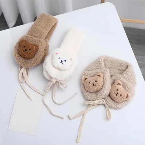 Cartoon Bear Baby Ear Muffs For Kids Plush Baby Ear Warmer Soft & Breatahble Earmuffs Warm And Stylish Head Strap Plush Ear Covers