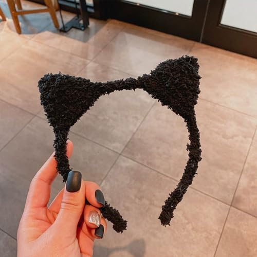 Cartoon Plush Ear Headband Fashionable Hairpiece Wash Face Hairband For Parties Festivals And Everyday Wear