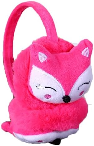 Ccomage Kids Cute Fox Furry Winter Earmuffs 3-12 Age Girls Boys Cartoon Winter Warm Earmuffs Soft Faux Fur Kids Ear Flaps Ears Protector Windproof Headband Christmas Birthday Gifts for Child