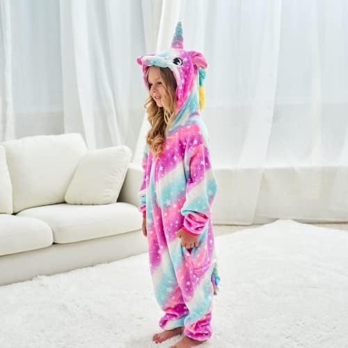 Ceruwum Girls Unicorn Sleepsuit Kids Unicorn Onesie Pyjamas
