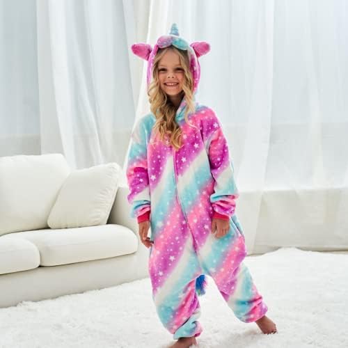 Ceruwum Girls Unicorn Sleepsuit Kids Unicorn Onesie Pyjamas