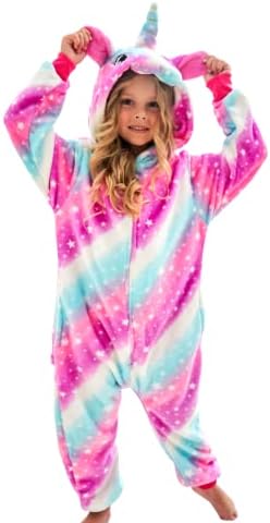 Ceruwum Girls Unicorn Sleepsuit Kids Unicorn Onesie Pyjamas