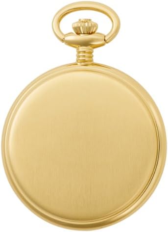 Charles-Hubert Paris 3595 Gold-Plated Satin Finish Mechanical Pocket Watch