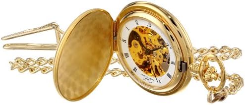 Charles-Hubert Paris 3595 Gold-Plated Satin Finish Mechanical Pocket Watch