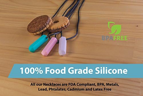 Chew Necklaces For Sensory Kids - 8 Pack Chewy Necklaces For Sensory Kids Teething Necklace Chew Toys For Kids Or Adults That Like Biting - Silicone Sensory Chew Necklaces - Teething Necklace