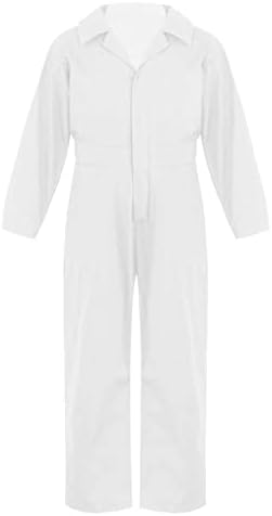 CHICTRY Children Boys Dance Coveralls Long Sleeves Zipper Jumpsuit Overalls One Piece Suit Street Dance Performance Outfit