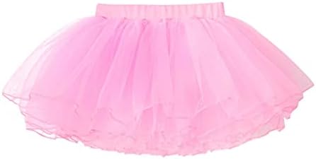 CHICTRY Girls' Solid Color 4 Layered Tulle Dance Skirt Nylon Polyester S L XL