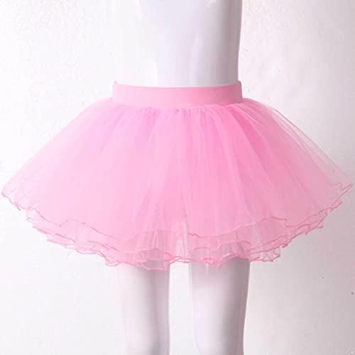 CHICTRY Girls' Solid Color 4 Layered Tulle Dance Skirt Nylon Polyester S L XL