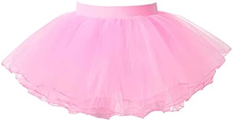 CHICTRY Girls' Solid Color 4 Layered Tulle Dance Skirt Nylon Polyester S L XL
