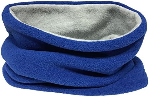 Childrens Kids Boys Girls Warm Winter Reversible Soft Fleece Snood Neckwarmer Scarf