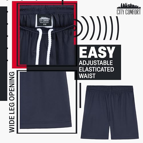 CityComfort Boys Activewear Shorts Lightweight Breathable Training Shorts For PE Or Sports