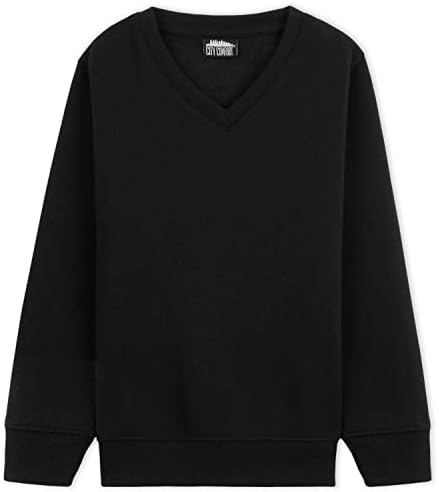 CityComfort Boys V Neck Sweatshirt with Long Cuffed Sleeves