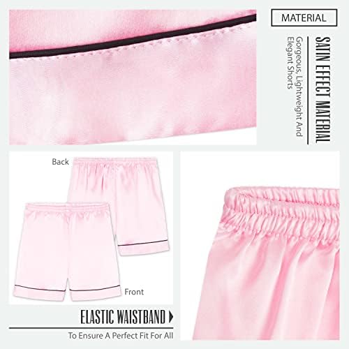 CityComfort Girls Pyjamas For Kids & Teenagers Summer Nightwear Sets Button Down Satin Short PJs Breathable Soft Loungewear Short Sleeved Jammies For Girls