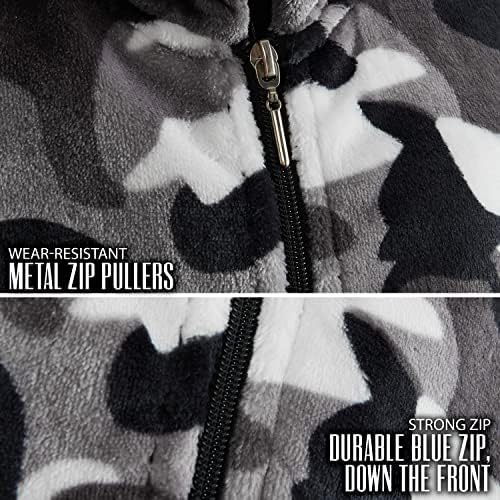 CityComfort Onesies For Boys Fluffy Fleece Pyjamas For Kids And Teenage Boys Girls Gaming Onesie Camo Onesie Warm Winter Kids PJs 7-14 Years