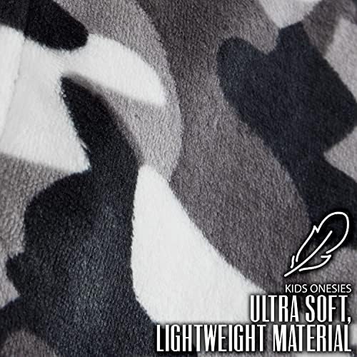 CityComfort Onesies For Boys Fluffy Fleece Pyjamas For Kids And Teenage Boys Girls Gaming Onesie Camo Onesie Warm Winter Kids PJs 7-14 Years