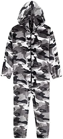 CityComfort Onesies for Boys Fluffy Fleece Pyjamas for Kids and Teenage Boys Girls Gaming Onesie Camo Onesie Warm Winter Kids PJs 7-14 Years