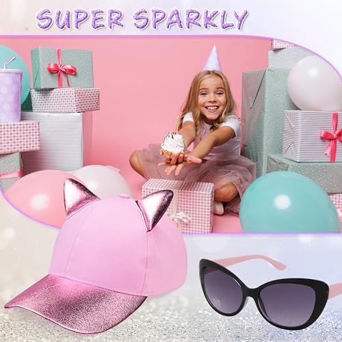 CityComfort Sunglasses Baseball Cap Girls Accessories Set Summer Lightweight Sun Hat 100% UV Kids Sunglasses Holiday