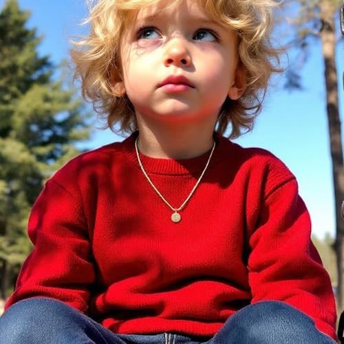 CJoL - 9ct Yellow Gold Boys 10mm Round St Christopher Pendant With Optional Chain In Gift Box