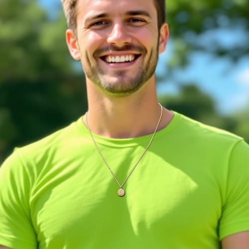 CJoL - 9ct Yellow Gold Boys 10mm Round St Christopher Pendant With Optional Chain In Gift Box