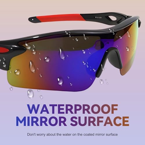 CKDSA 2 Pack Children's Cycling Polarized Sunglasses Teens UV400 Protection Fashionable Sports Glasses Eyewear Visor Wraparound For Running Cycling Baseball Golf Outdoor Lightweight Boys Girls Kids