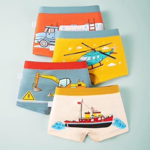 Cogindss Xmrlvn Boys Underwear Boxer Shorts Cotton Dinosaur Pattern Boxer Brief Underwear 12 Pack 3-13 Years