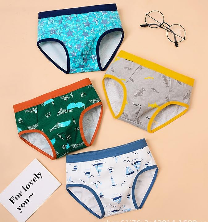 Cogindss Xmrlvn Toddler Underwear Boys Briefs For Boys Cute Cartoon 2-9 Years 12 Pack