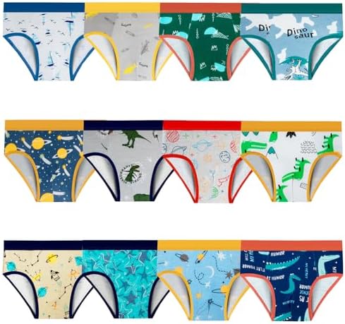 Cogindss Xmrlvn Toddler Underwear Boys Briefs for Boys Cute Cartoon 2-9 Years 12 Pack