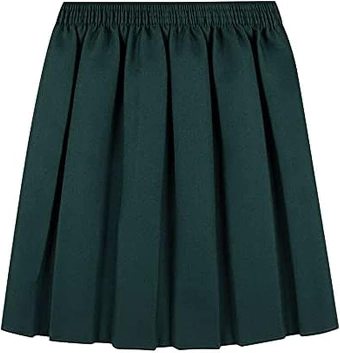 COSHAL® Girls Back to School Uniform Skirts - Kids Girls Summer Skirts Formal Dress Bottom Round Elasticated Waist Box Pleated Stretch Skirt