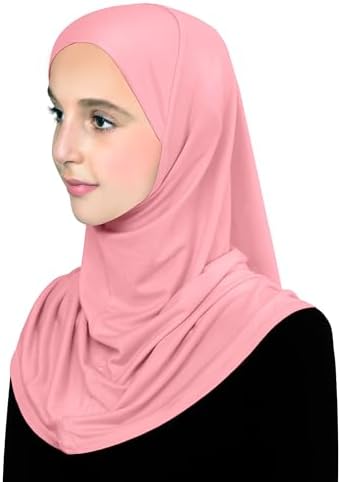 Cotton Hijab for Girls Amira Muslim Kids Head Scarf Ready to Wear Easy Instant