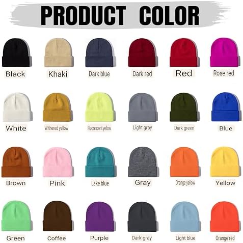Custom Knitted Beanie Cap With Embroidered Text Logo And Print Image Personalized Design Winter Warm Hat Available In Black White Beige