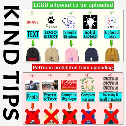 Custom Knitted Beanie Cap With Embroidered Text Logo And Print Image Personalized Design Winter Warm Hat Available In Black White Beige