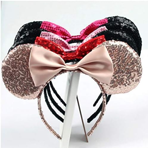 Cute Mickey Mouse Ears Headband Butterfly Glitter Hairband For Girls