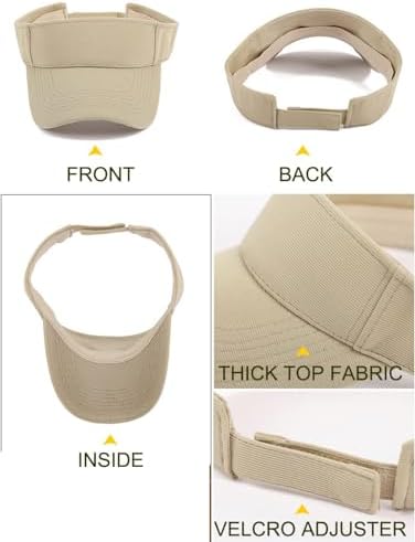 Cysocool Kids Sun Visor Hat 4-12 Years Girls Boys Golf Visor Anti UV Tennis Sun Hat Summer Beach Cool Hat Wide Brim Sun Protection Hat Adjustable Peaked Snapback Cap Sports Running Sun Visor Cap