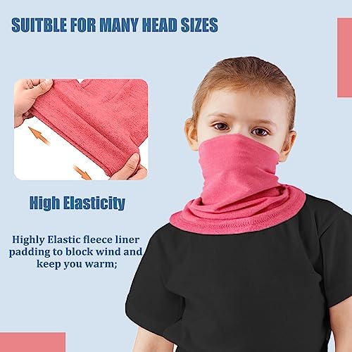 CYYMNA Neck Warmer Kids Neck Gaiter Kids Fleece Windproof Winter Face Scarf Bandana Face Cover For Boys Girls Outdoor Sports