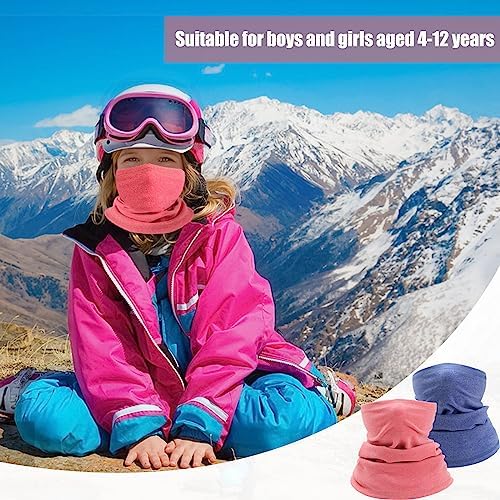 CYYMNA Neck Warmer Kids Neck Gaiter Kids Fleece Windproof Winter Face Scarf Bandana Face Cover For Boys Girls Outdoor Sports