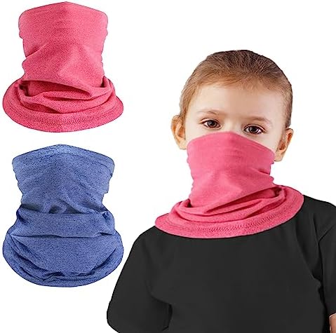 CYYMNA Neck Warmer Kids Neck Gaiter Kids Fleece Windproof Winter Face Scarf Bandana Face Cover for Boys Girls Outdoor Sports