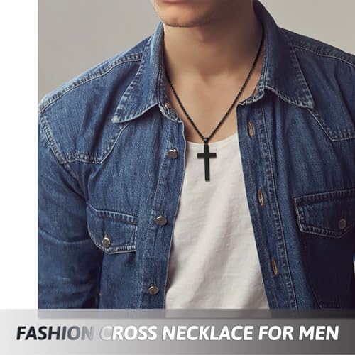 D Dongjiangjin Gift Cross Necklace For Men Easter Confirmation Gifts For Boys Christian Gifts For Men Teen Boys