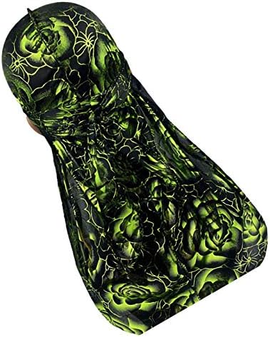 DaMohony Silky Durags With Long Tail For Men Women Waves Satin Doo Rag Satin Silky Durag Headscarf Soft Cap For Hair Waves