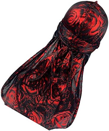 DaMohony Silky Durags With Long Tail For Men Women Waves Satin Doo Rag Satin Silky Durag Headscarf Soft Cap For Hair Waves