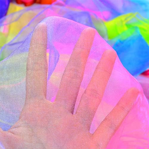 Dance Scarf 14 Pieces Multicolor Square Band Juggling Scarf Rainbow Magic Movement Scarves For Kindergarten Children And Adults 14 Colors 24 X 24 Inch